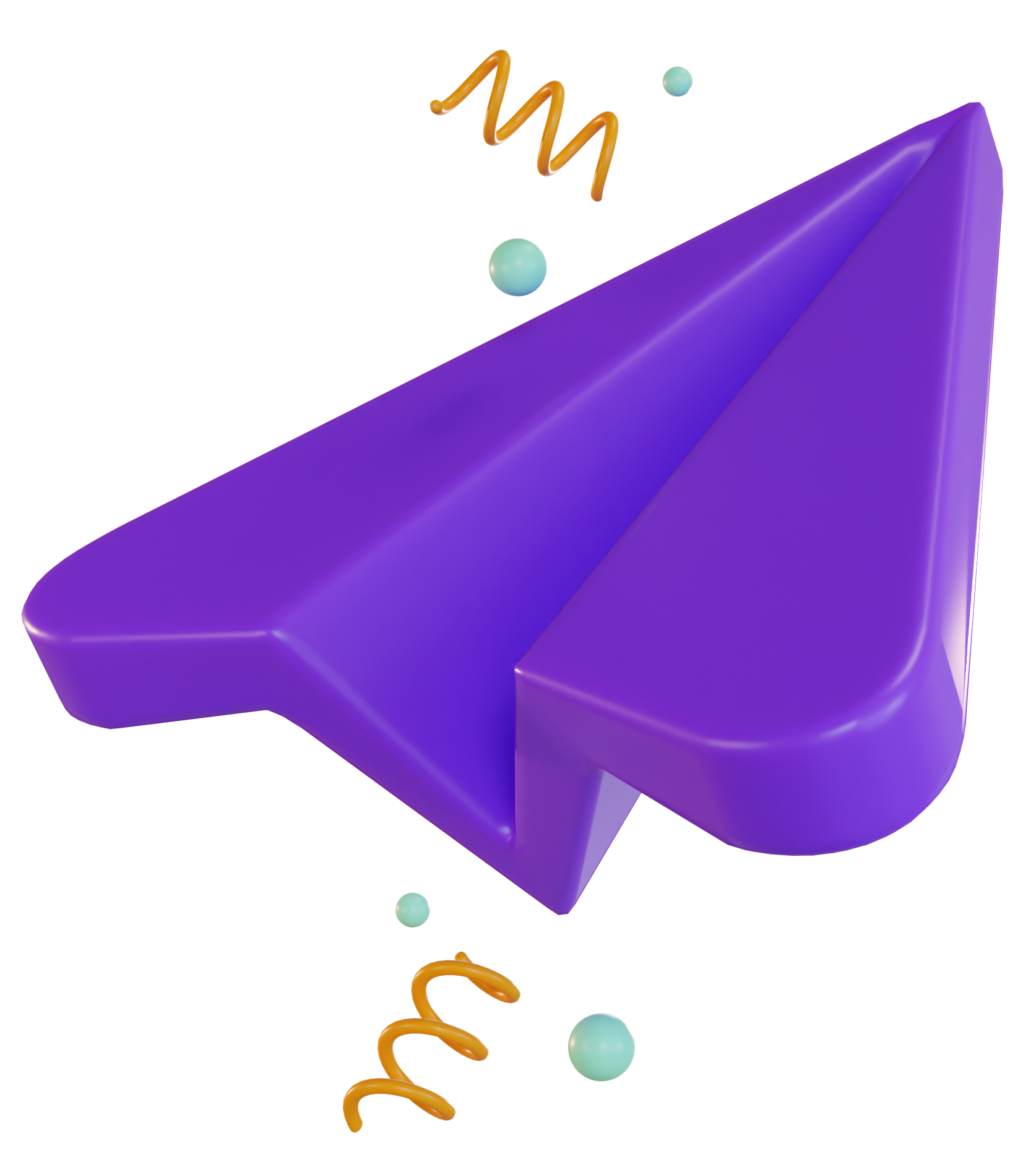 avión violeta de papel